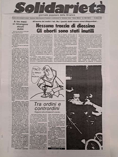 DIOSSINA SEVESO: Diossina Seveso - giornale solidarietà 10 ottobre 1976