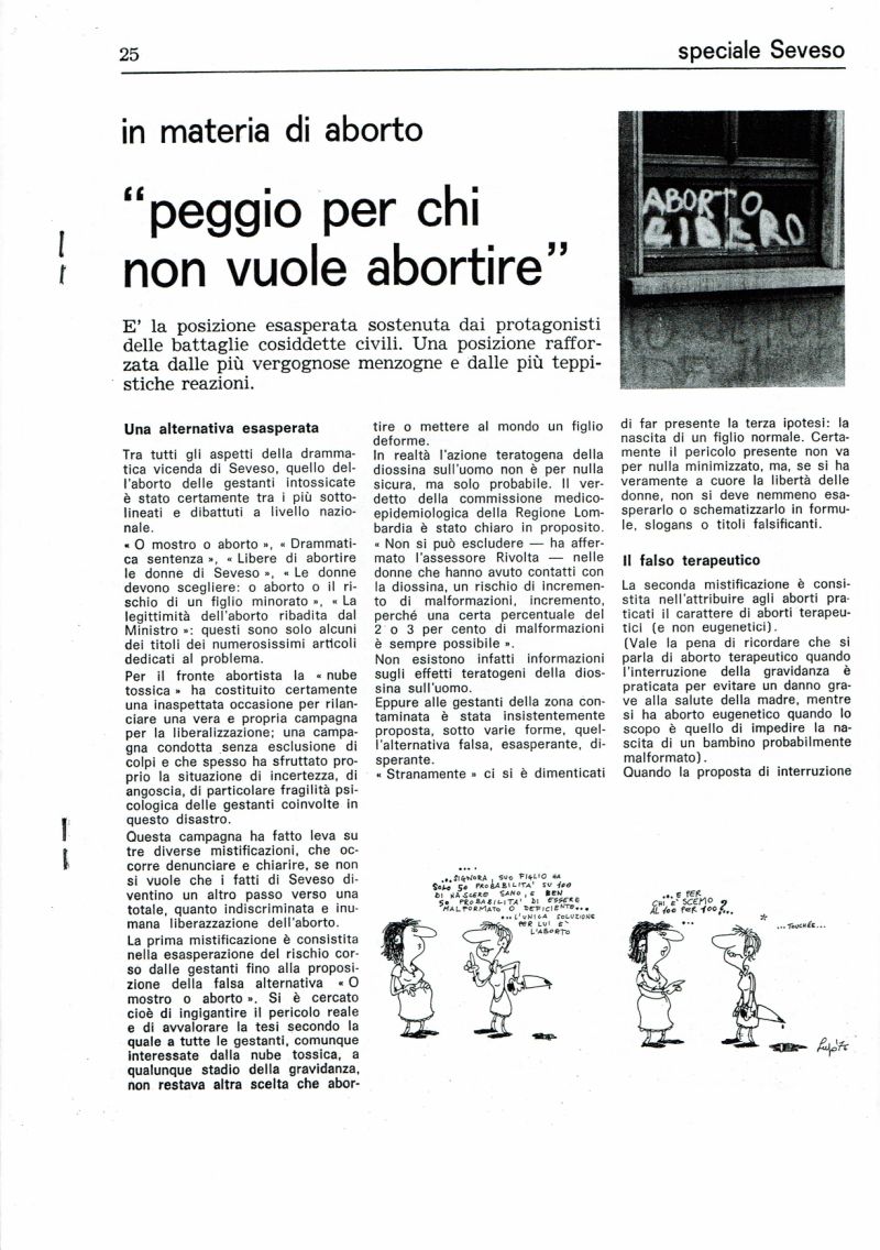 Diossina Seveso - Inserto di Tracce 1976