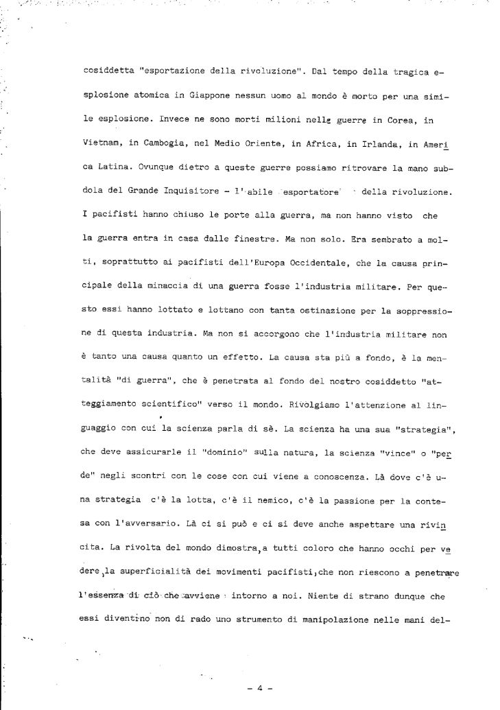 Diossina Seveso - Relazione del filosofo polacco Jozef Tischner