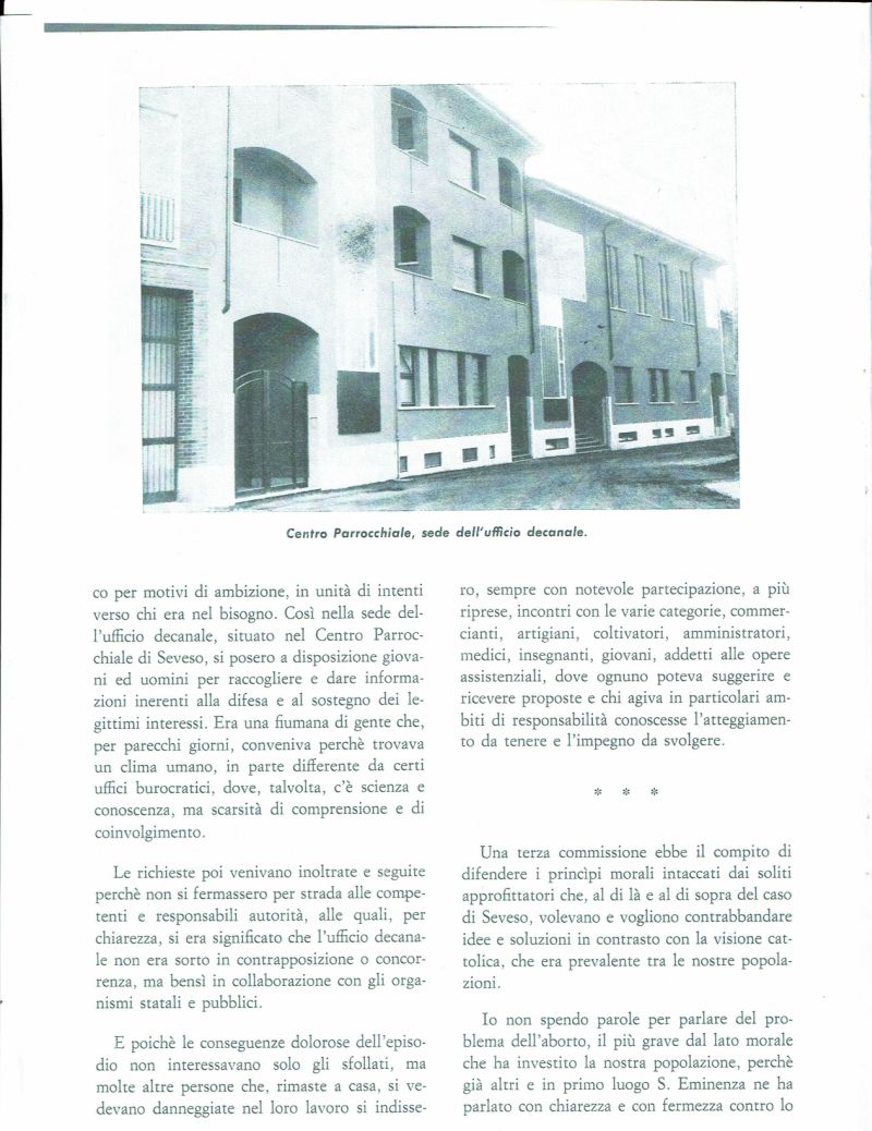 Diossina Seveso - Relazione al raduno dei Decani della Diocesi - Milano 23.9.76