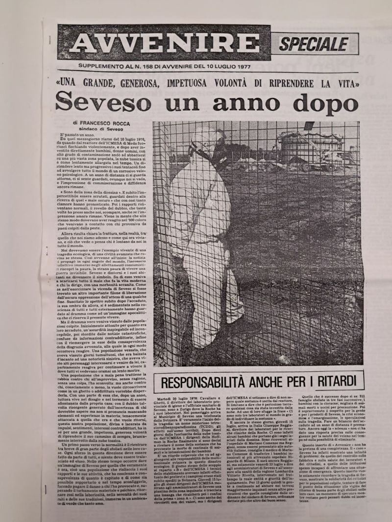 Diossina Seveso - Avvenire [10-07-1977]