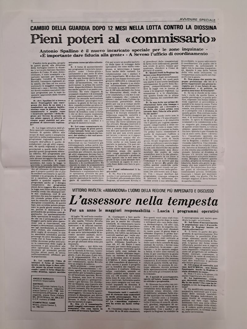 Diossina Seveso - Avvenire [10-07-1977]