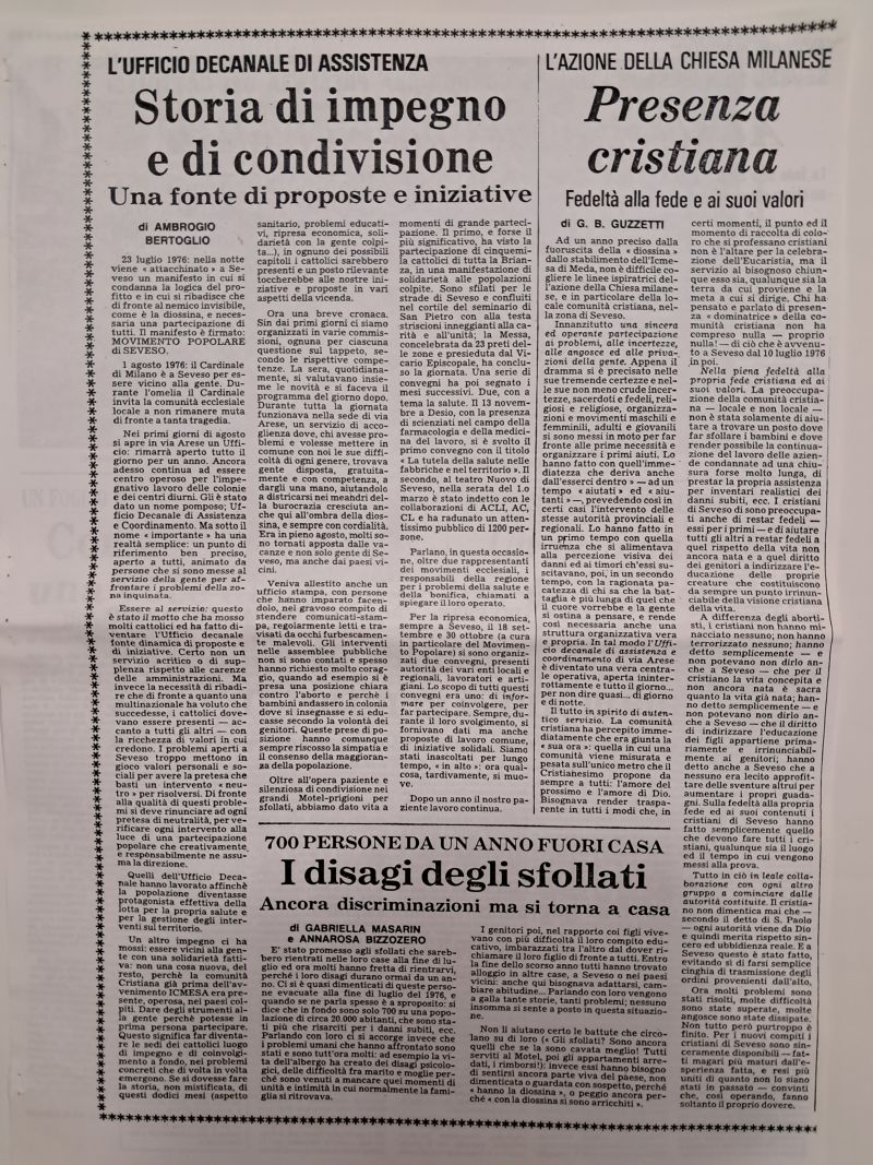 Diossina Seveso - Avvenire [10-07-1977]