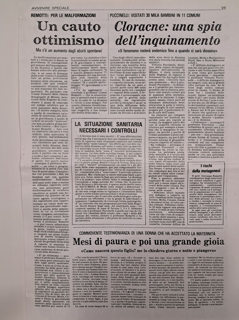 Diossina Seveso - Avvenire [10-07-1977]