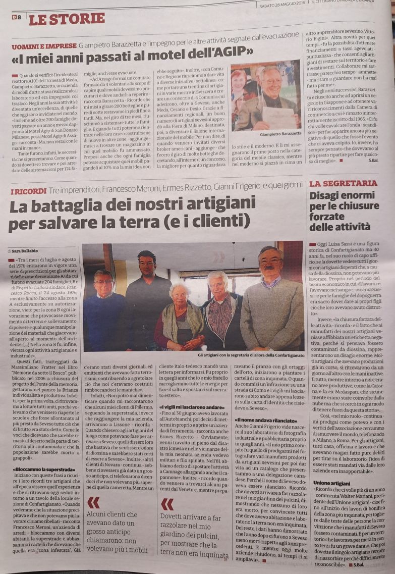 Diossina Seveso - Il Cittadino 29-05-2016 Diossina Seveso - Il Cittadino 29-05-2016