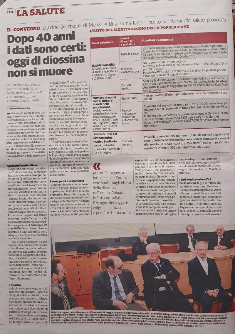 Diossina Seveso - Il Cittadino 29-05-2016 Diossina Seveso - Il Cittadino 29-05-2016