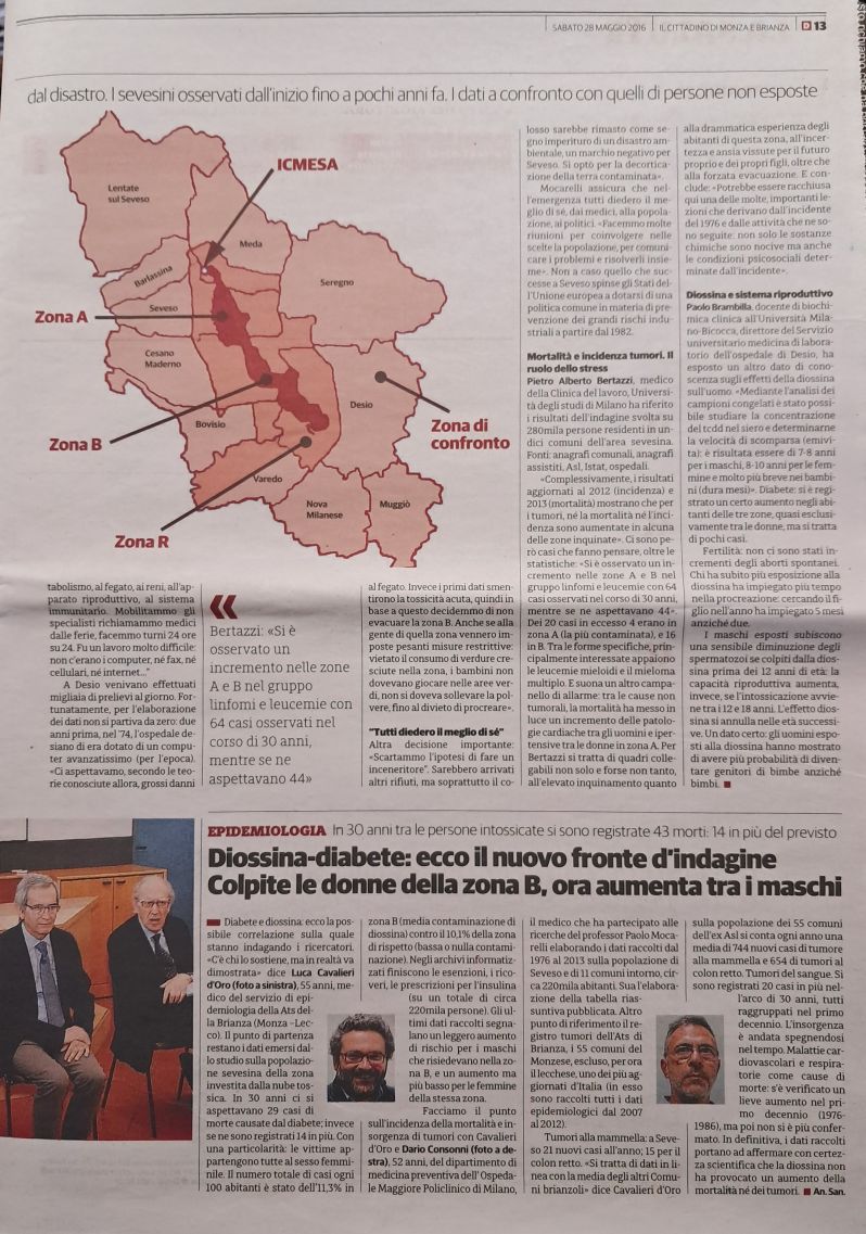 Diossina Seveso - Il Cittadino 29-05-2016 Diossina Seveso - Il Cittadino 29-05-2016