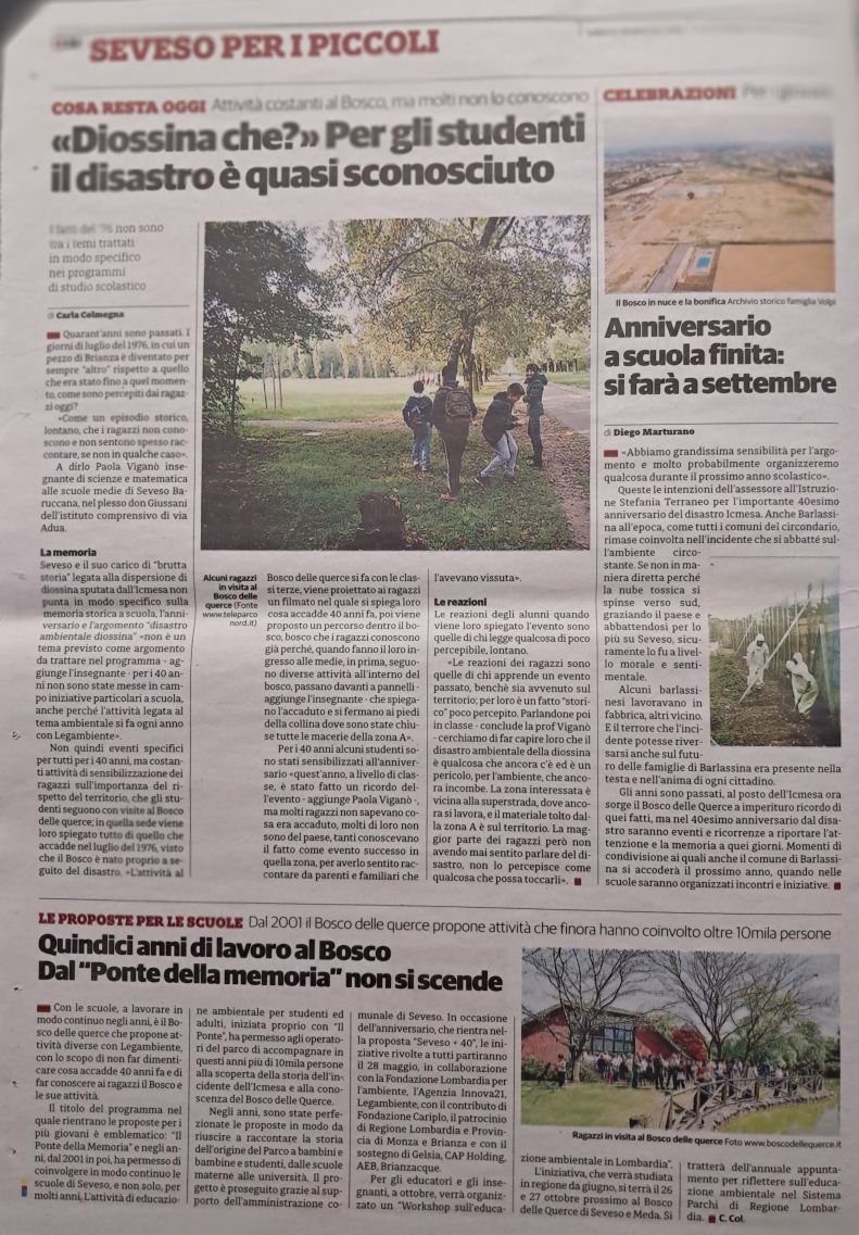 Diossina Seveso - Il Cittadino 29-05-2016 Diossina Seveso - Il Cittadino 29-05-2016